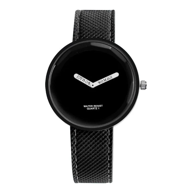 Colorful Watch with Leather Band