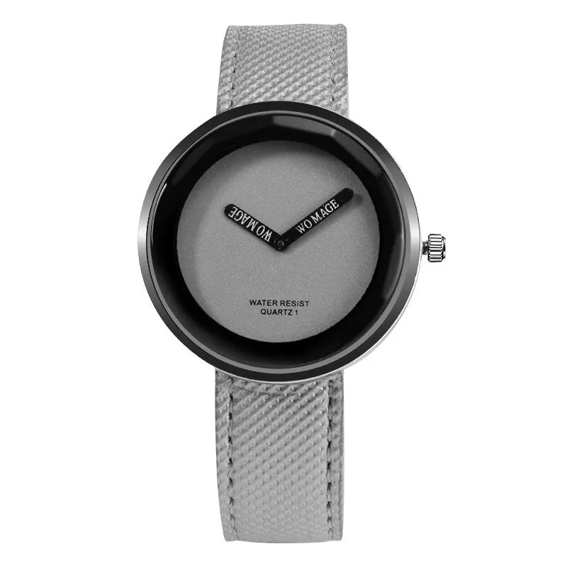 Colorful Watch with Leather Band