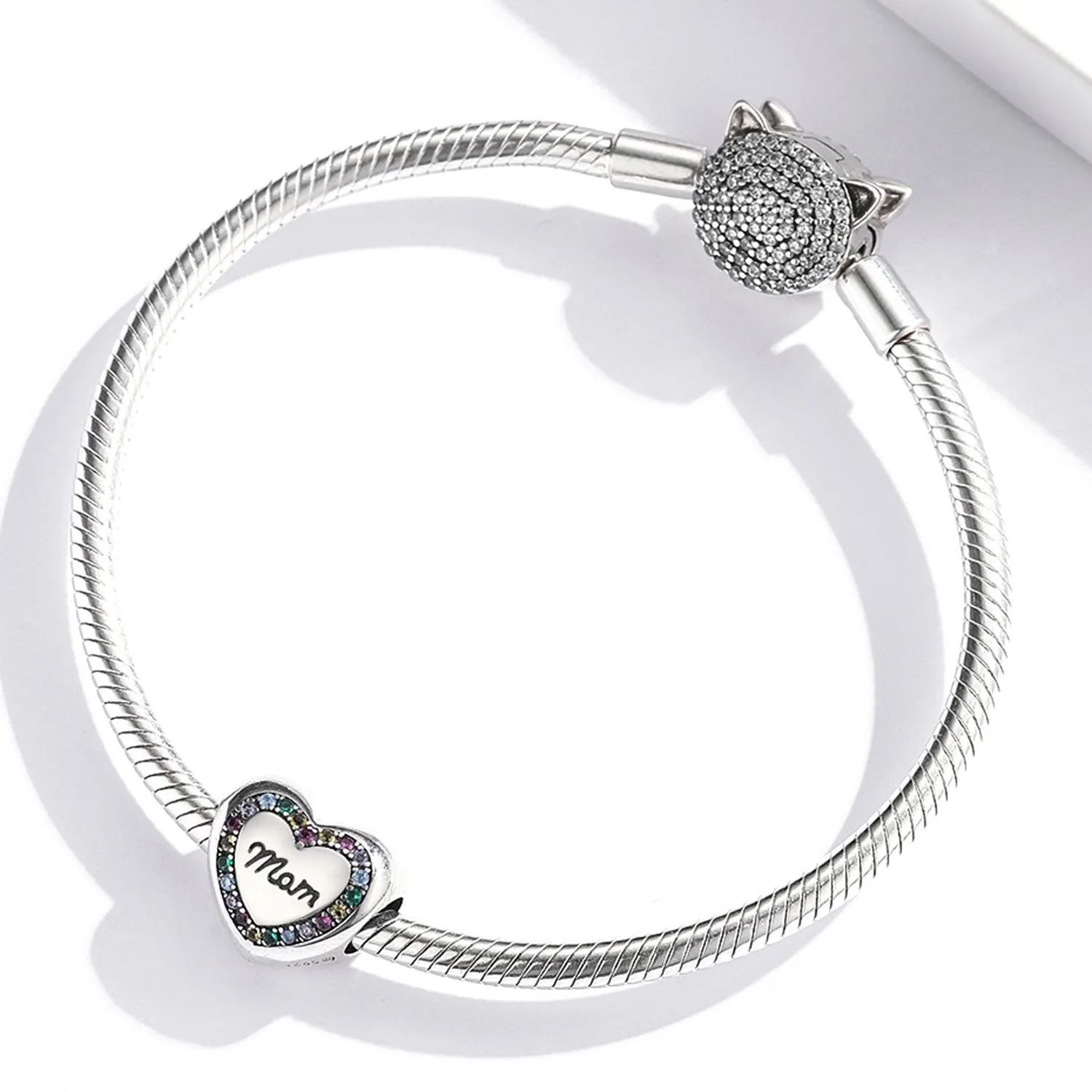 Colourful Mom Heart Charm
