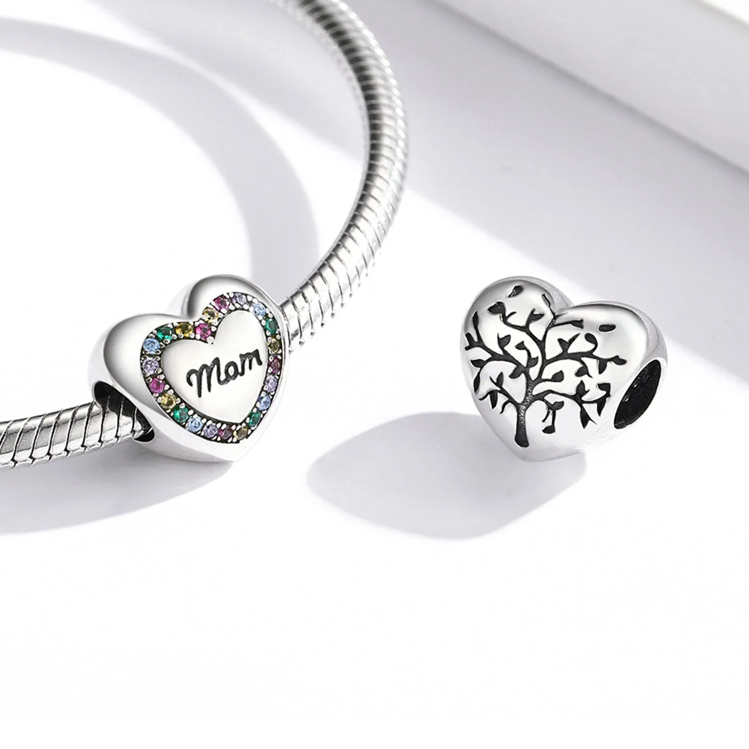 Colourful Mom Heart Charm