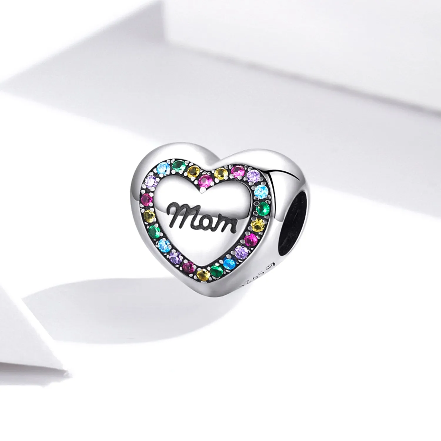 Colourful Mom Heart Charm