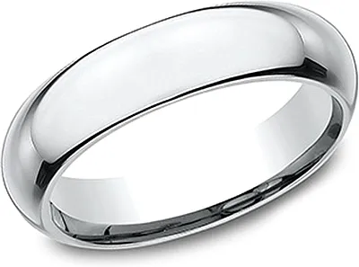 Comfort Fit High Dome Wedding Band-5mm