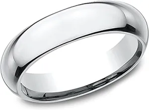 Comfort Fit High Dome Wedding Band-5mm