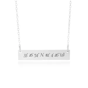 Coordinates Bar Necklace