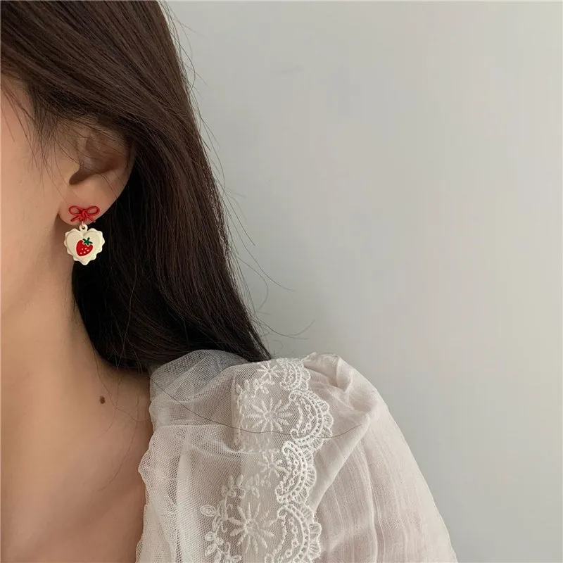 Cute Strawberry Stud Earrings