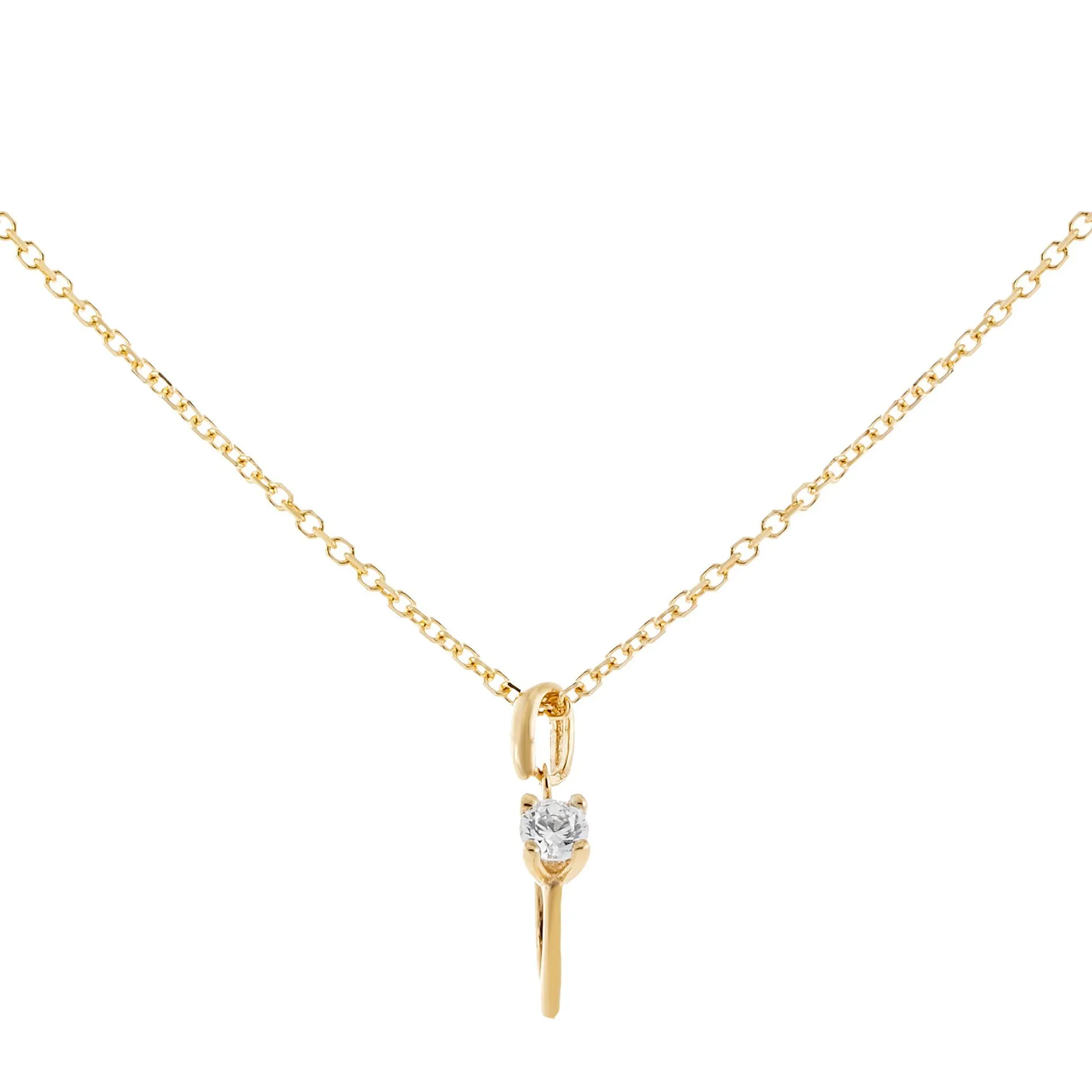 CZ Ring Necklace 14K