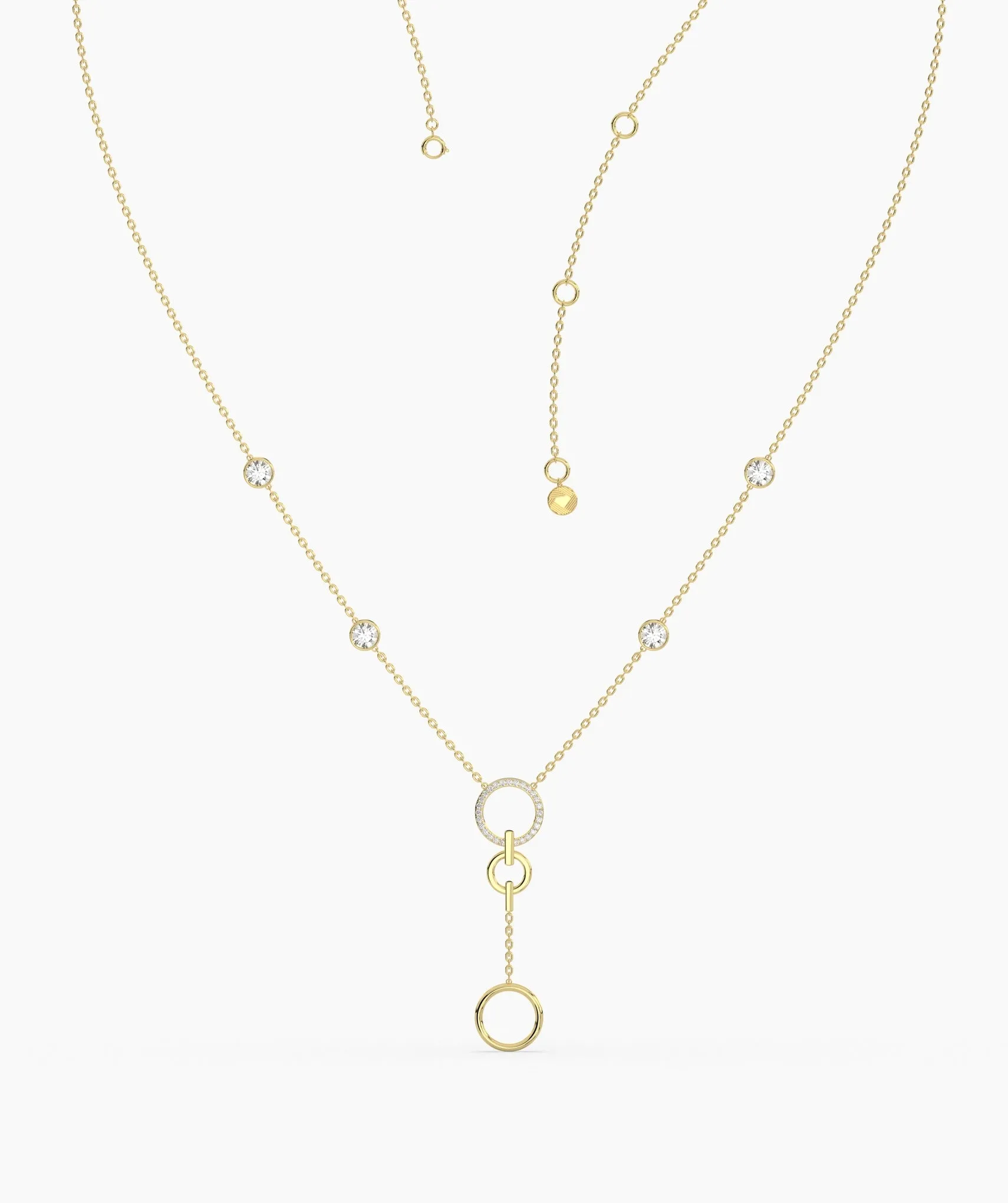 Dainty Gold Lariat Necklace
