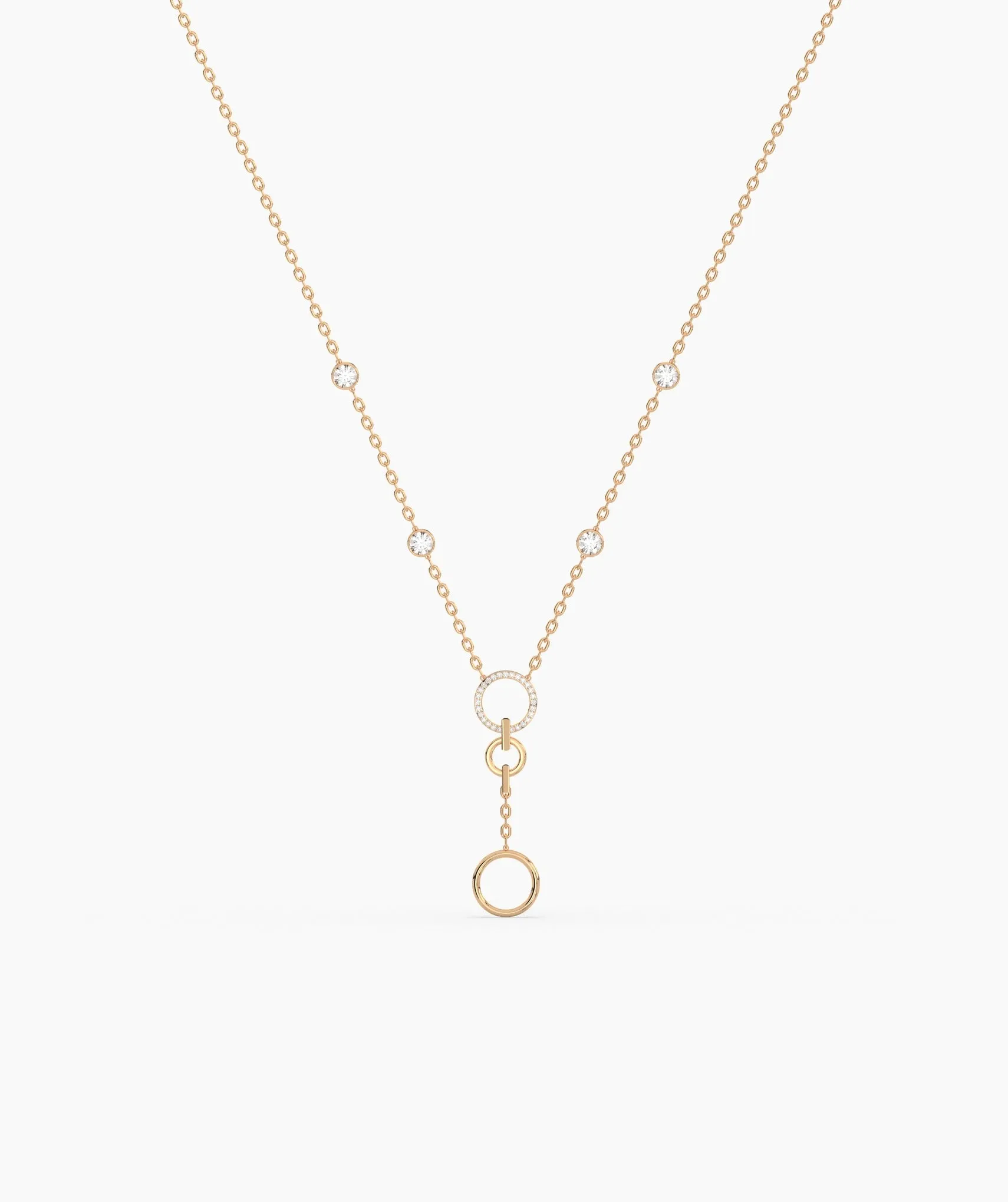 Dainty Gold Lariat Necklace