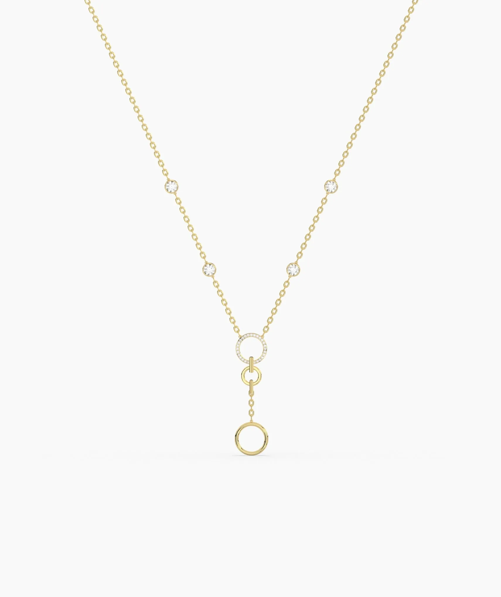 Dainty Gold Lariat Necklace