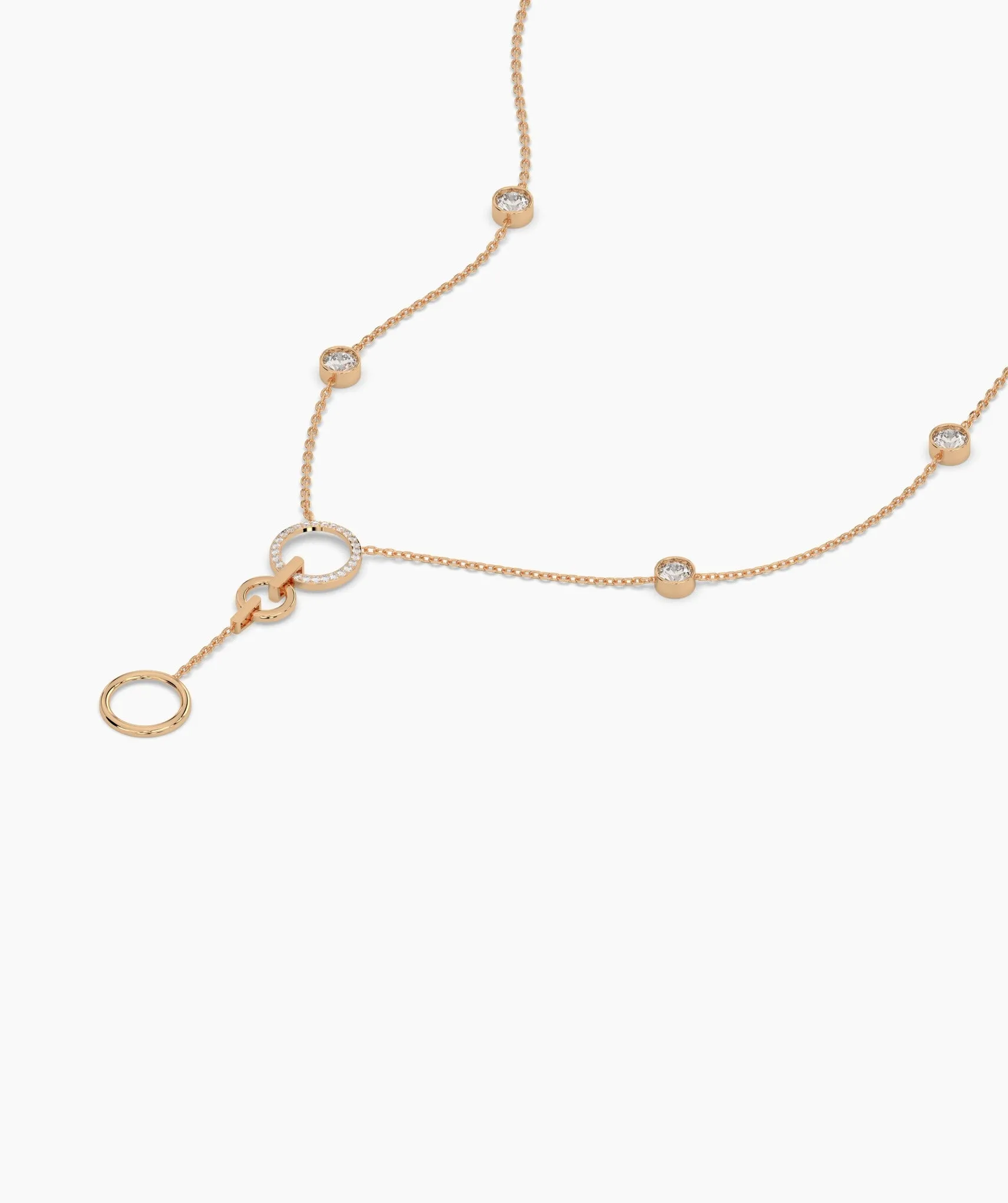 Dainty Gold Lariat Necklace