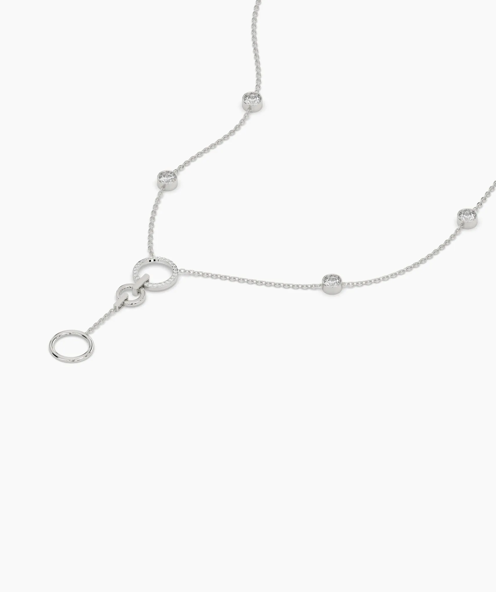 Dainty Gold Lariat Necklace