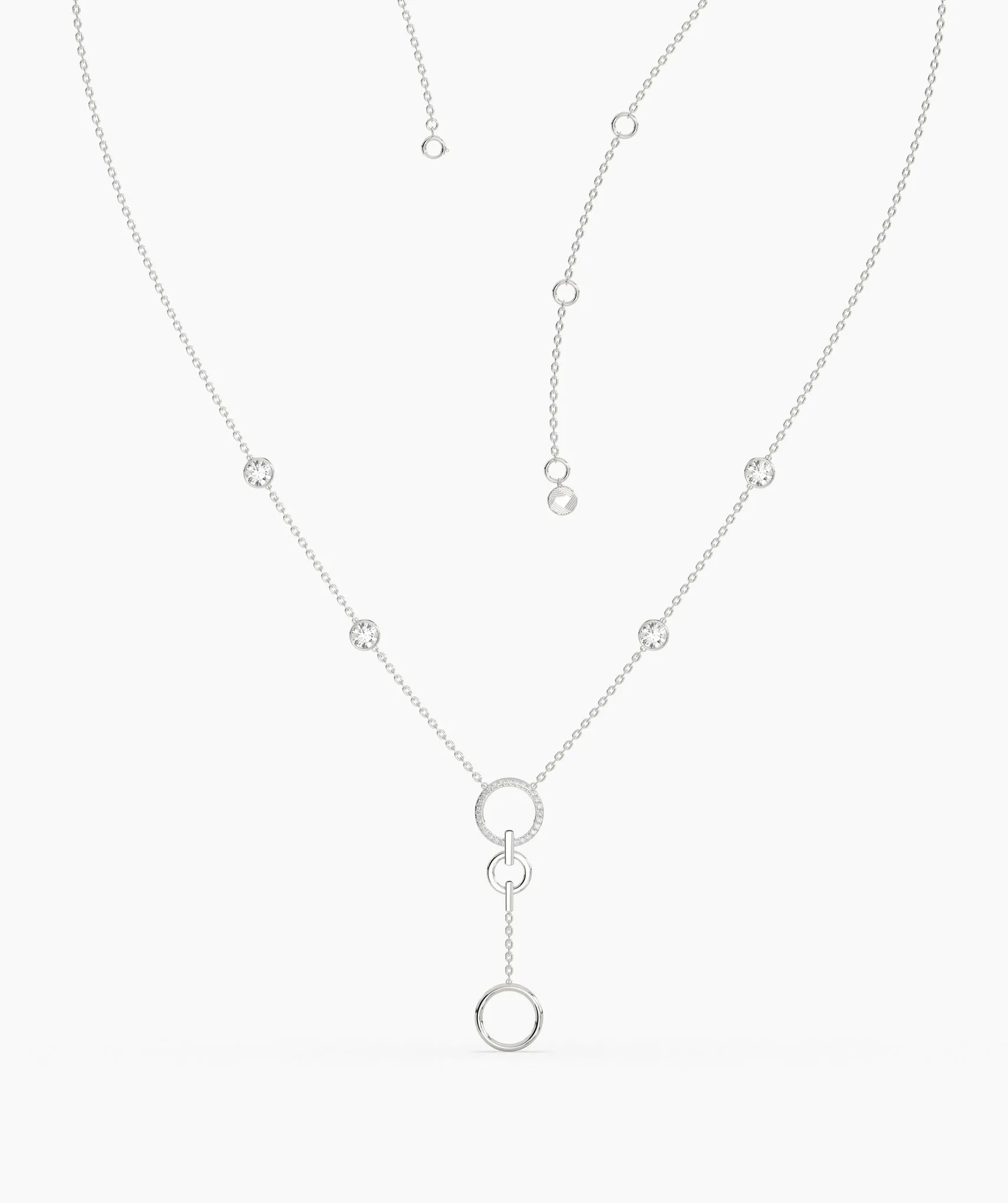 Dainty Gold Lariat Necklace