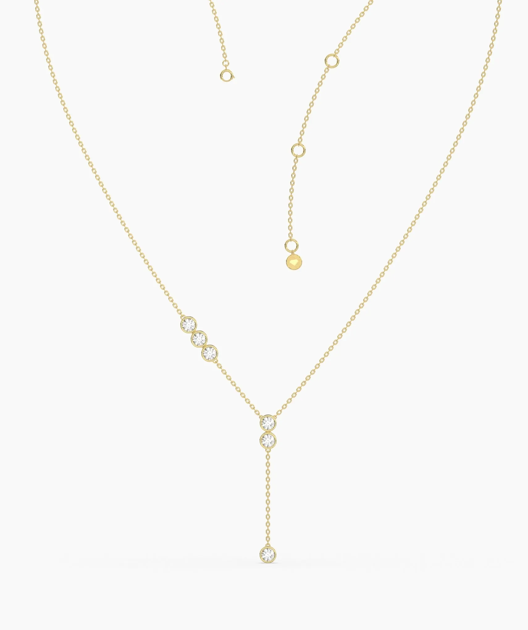 Dainty Y-Drop Diamond Necklace