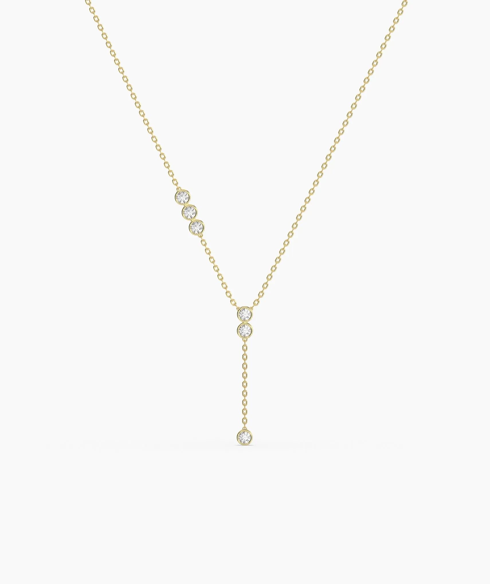 Dainty Y-Drop Diamond Necklace