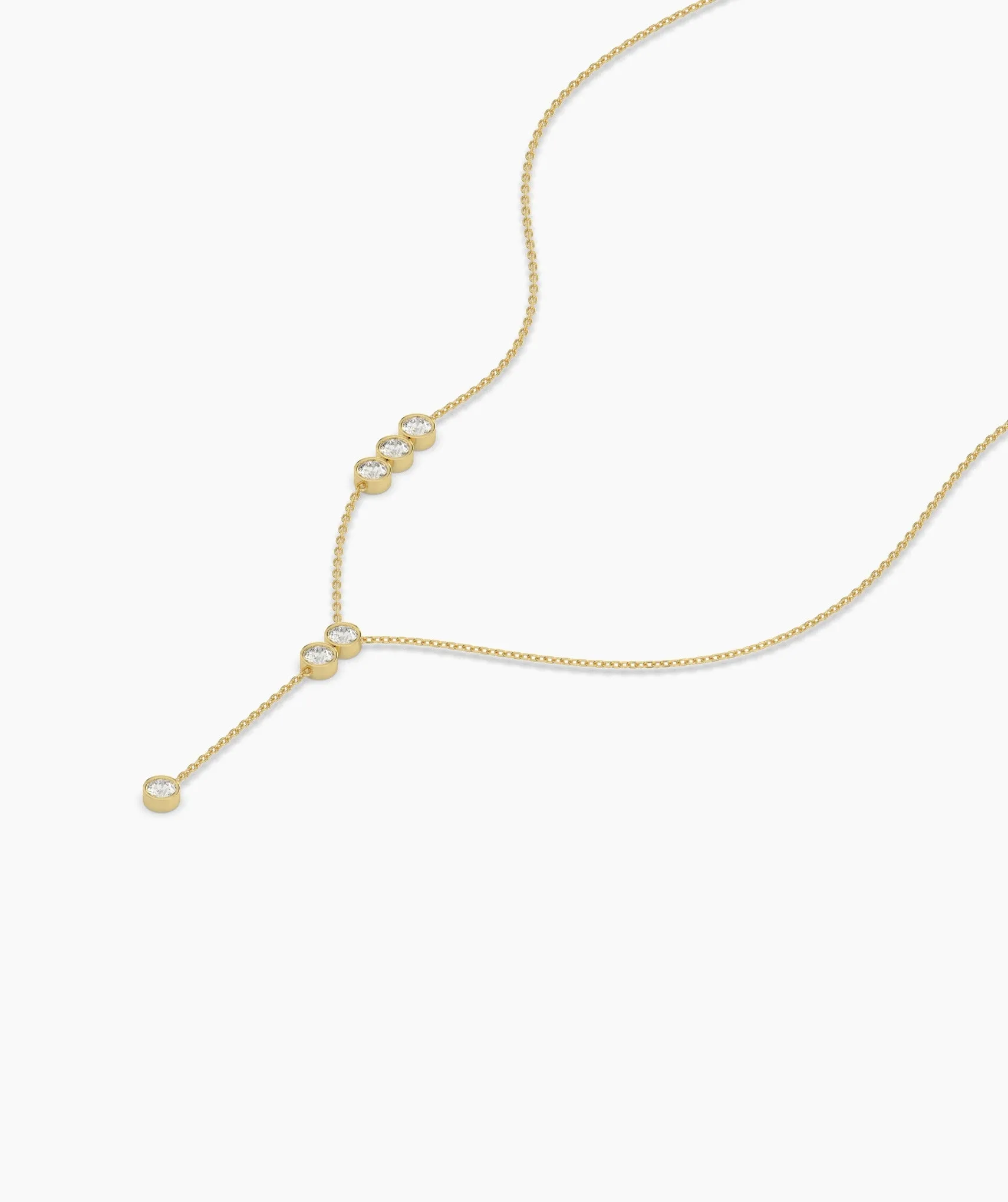 Dainty Y-Drop Diamond Necklace