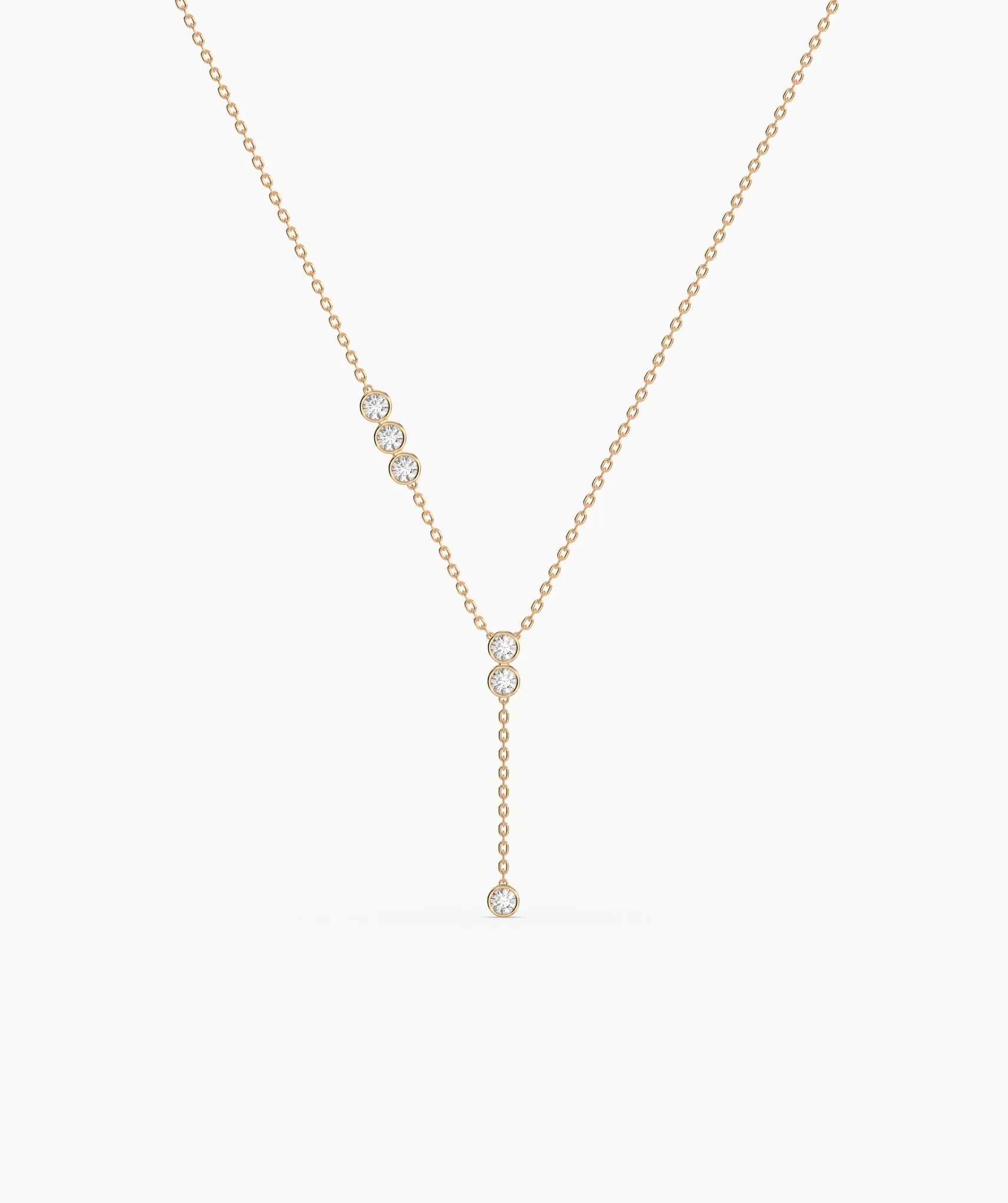 Dainty Y-Drop Diamond Necklace