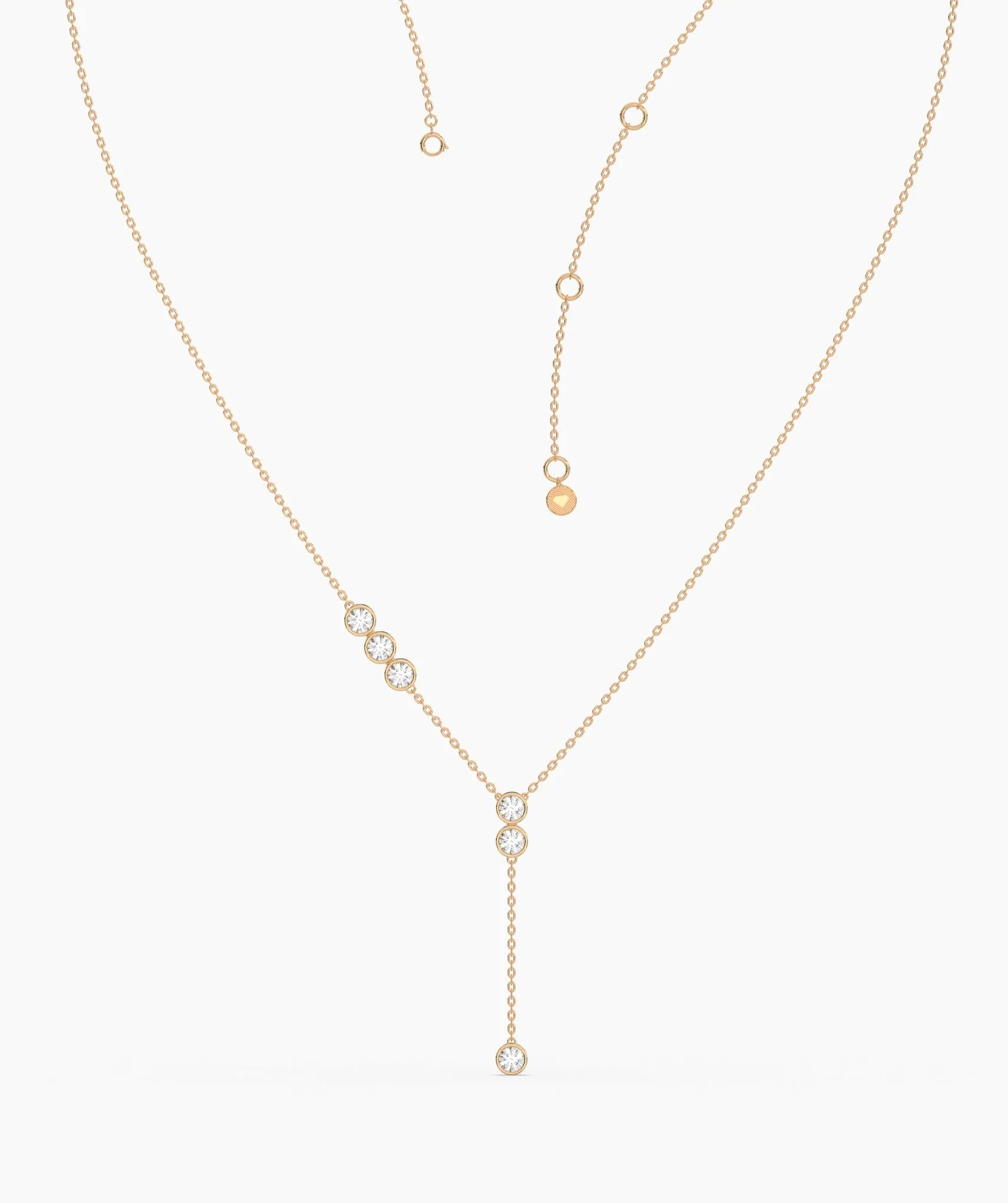 Dainty Y-Drop Diamond Necklace