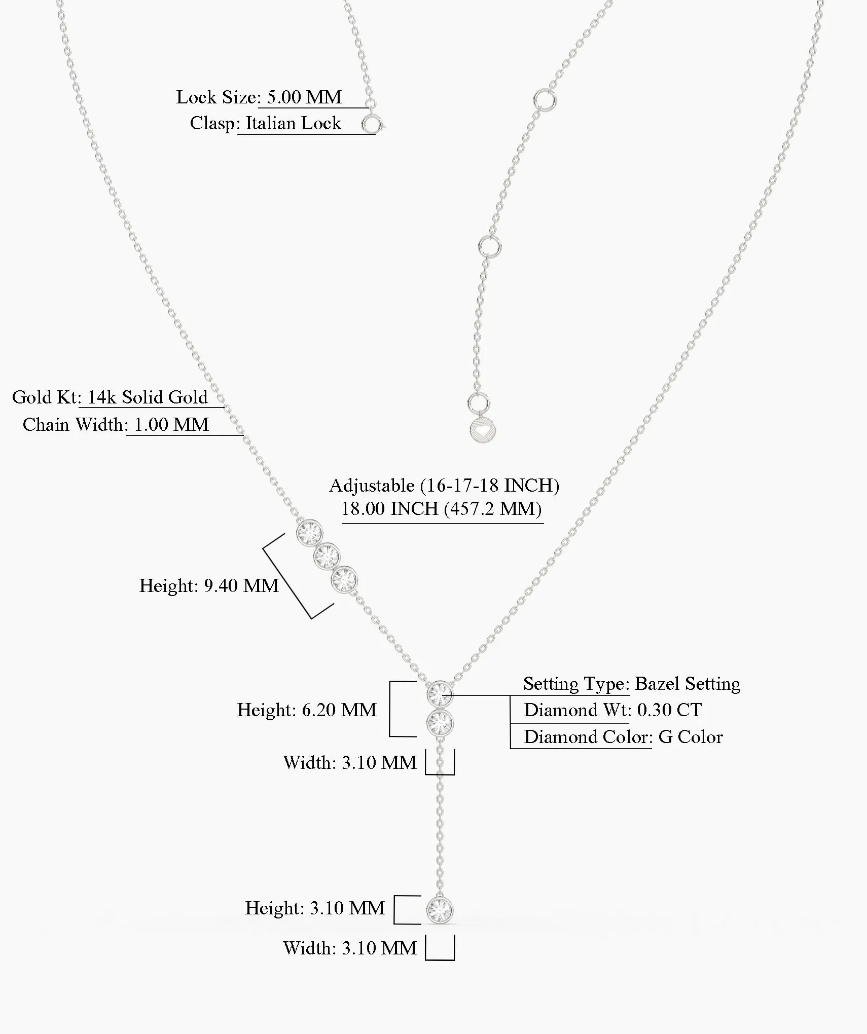 Dainty Y-Drop Diamond Necklace