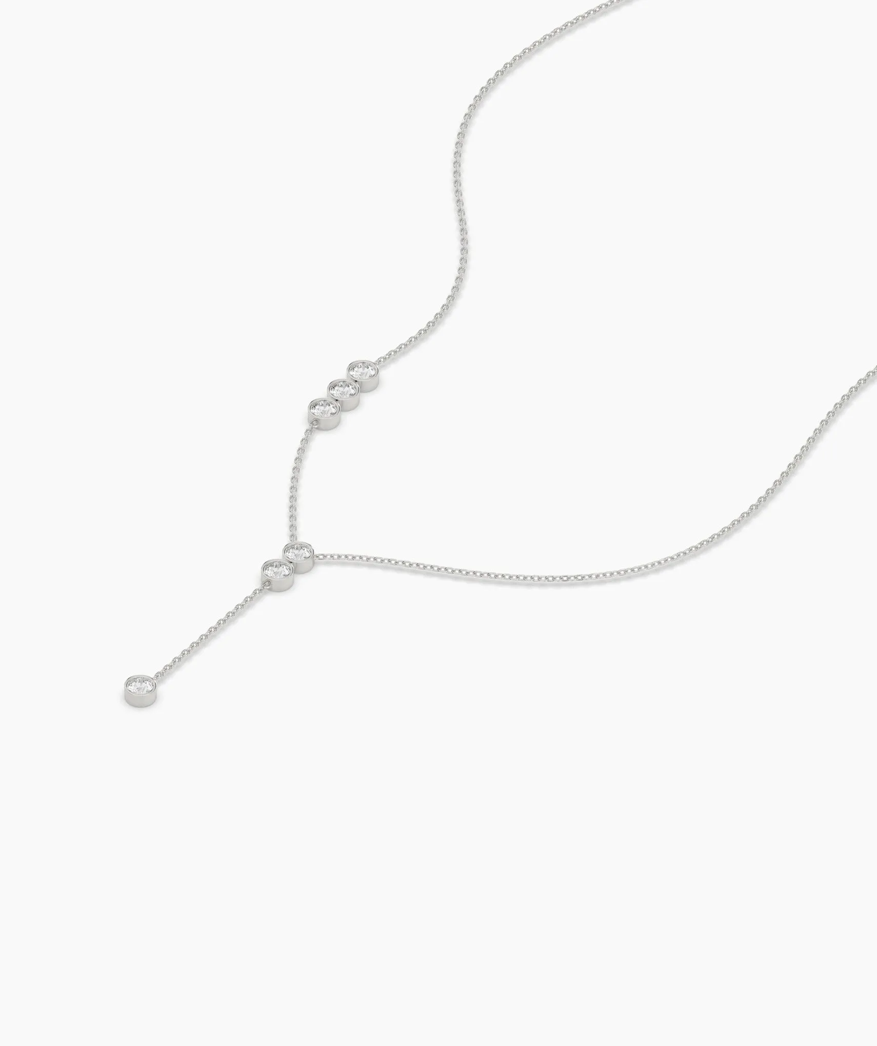 Dainty Y-Drop Diamond Necklace