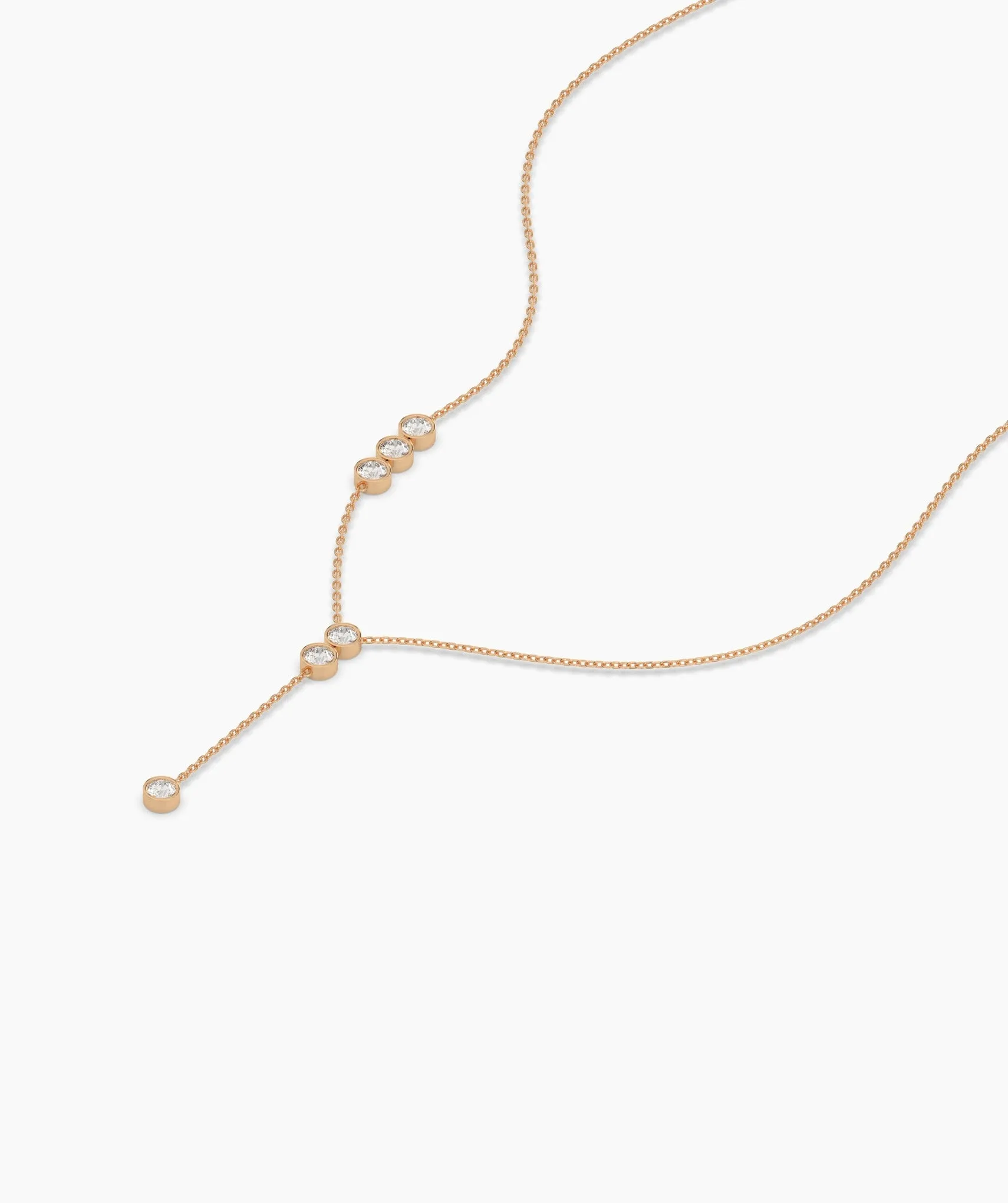 Dainty Y-Drop Diamond Necklace