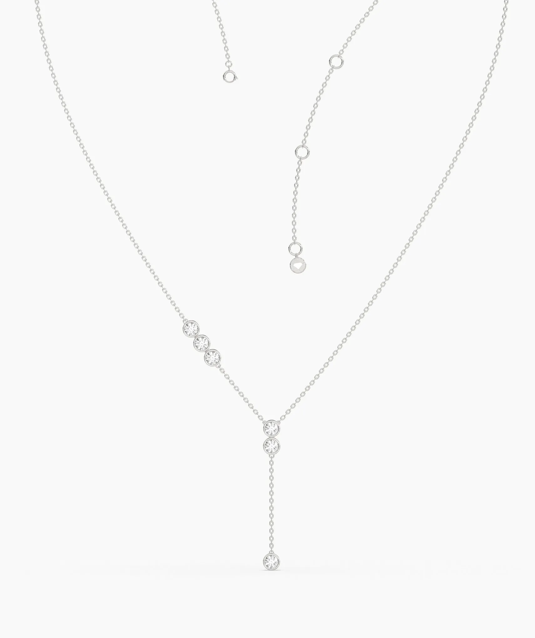 Dainty Y-Drop Diamond Necklace