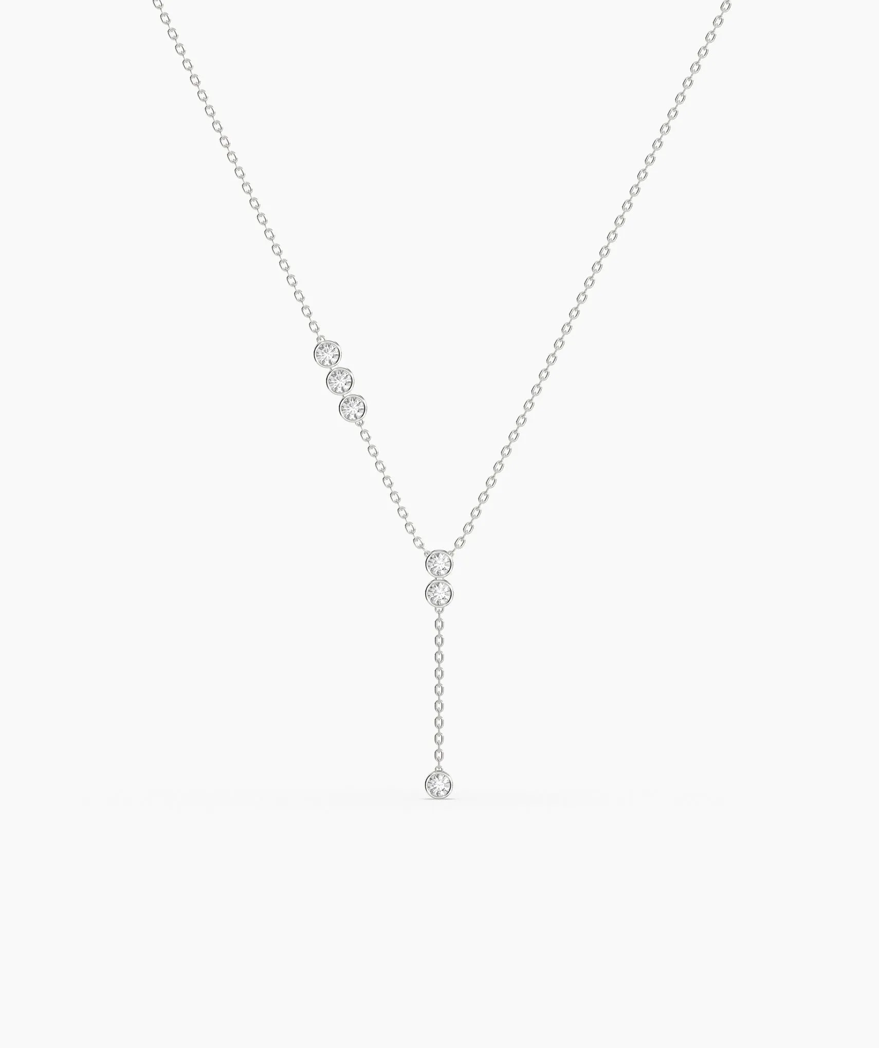 Dainty Y-Drop Diamond Necklace