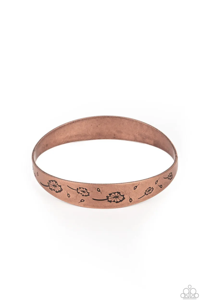 Dandelion Dreamland Copper Paparazzi Bracelet