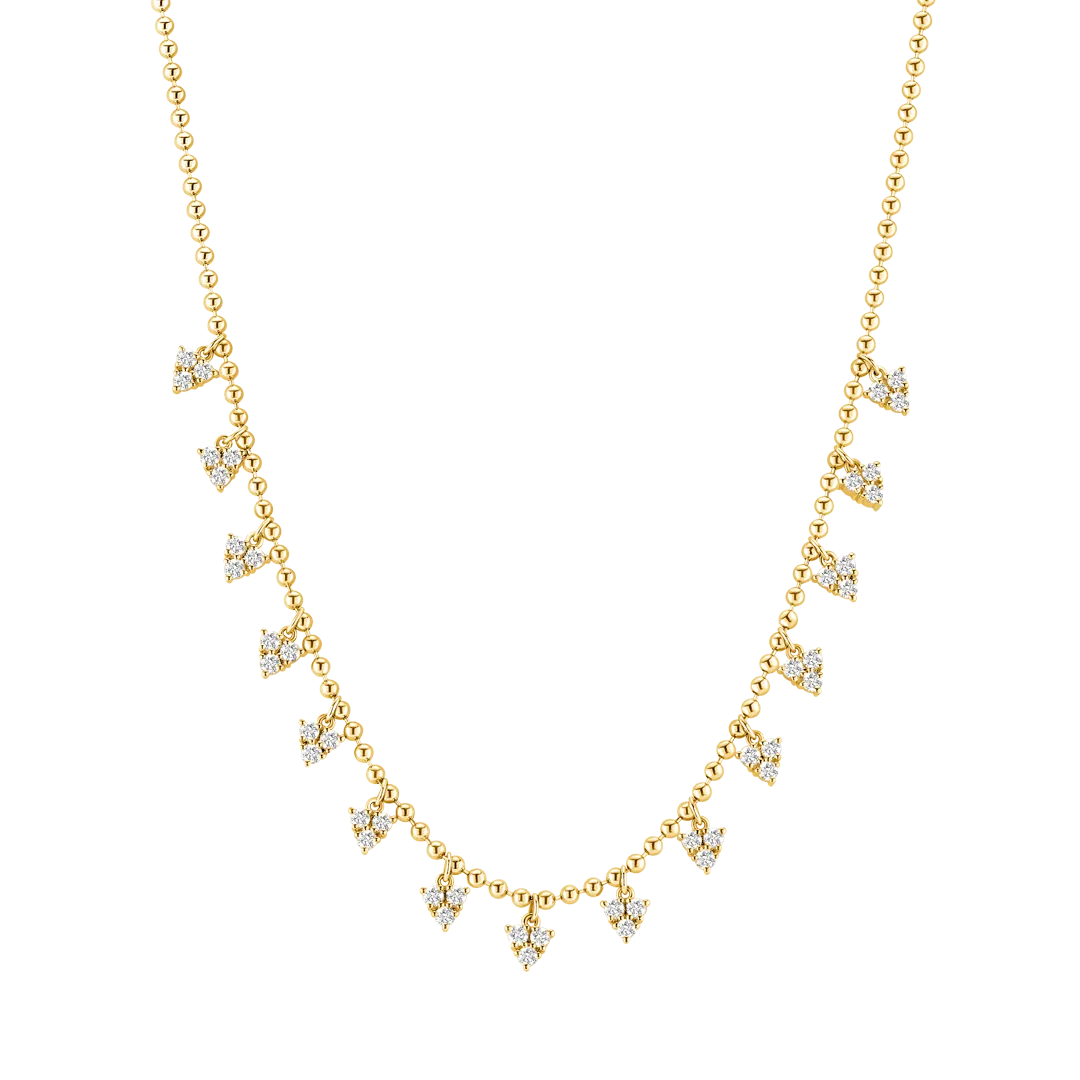 Dangling Diamond Triangle Necklace