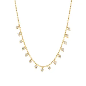 Dangling Diamond Triangle Necklace