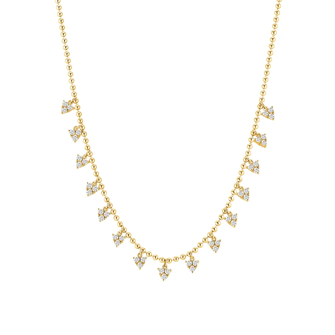 Dangling Diamond Triangle Necklace
