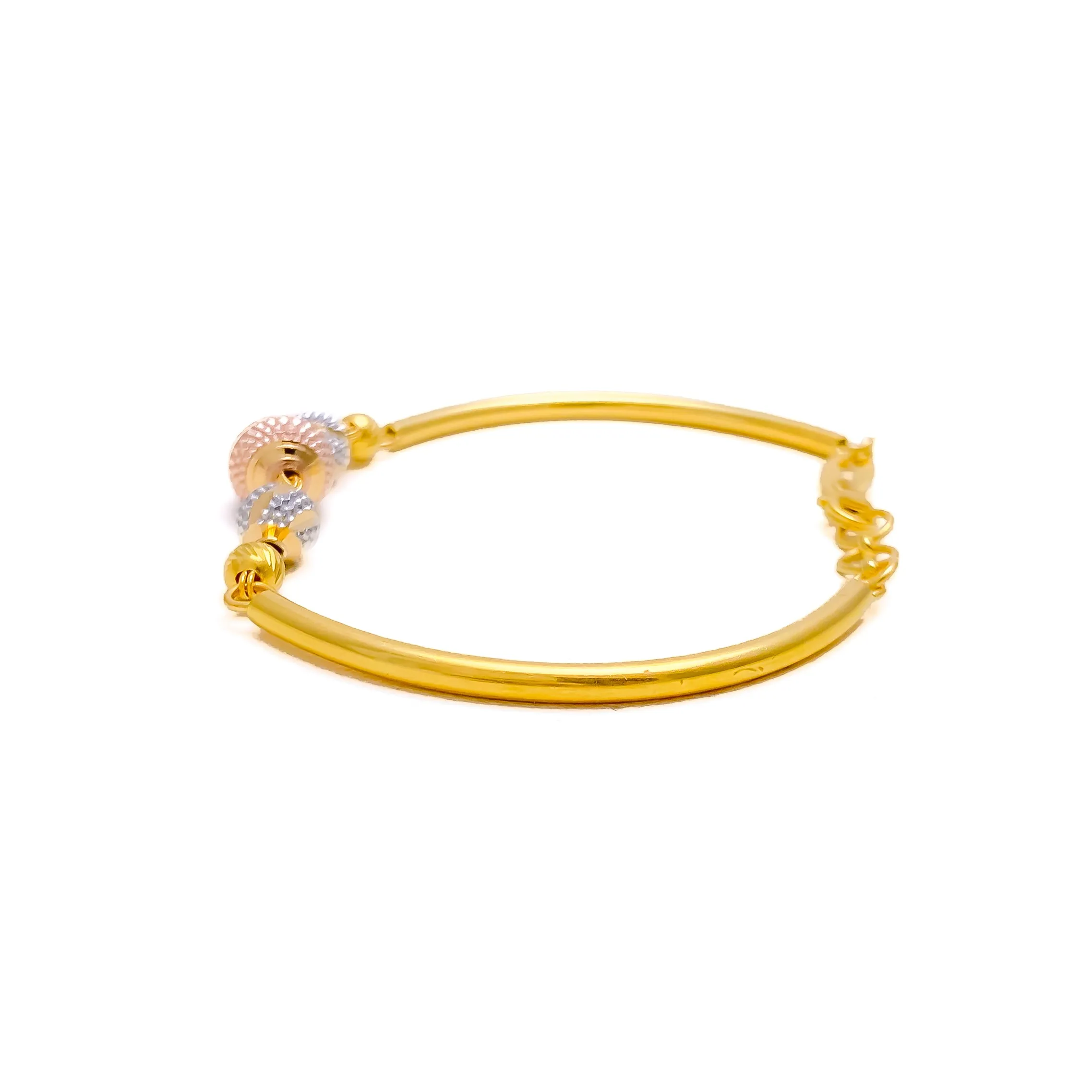 Dazzling Vibrant 22k Gold Orb Flexi Bangle Bracelet