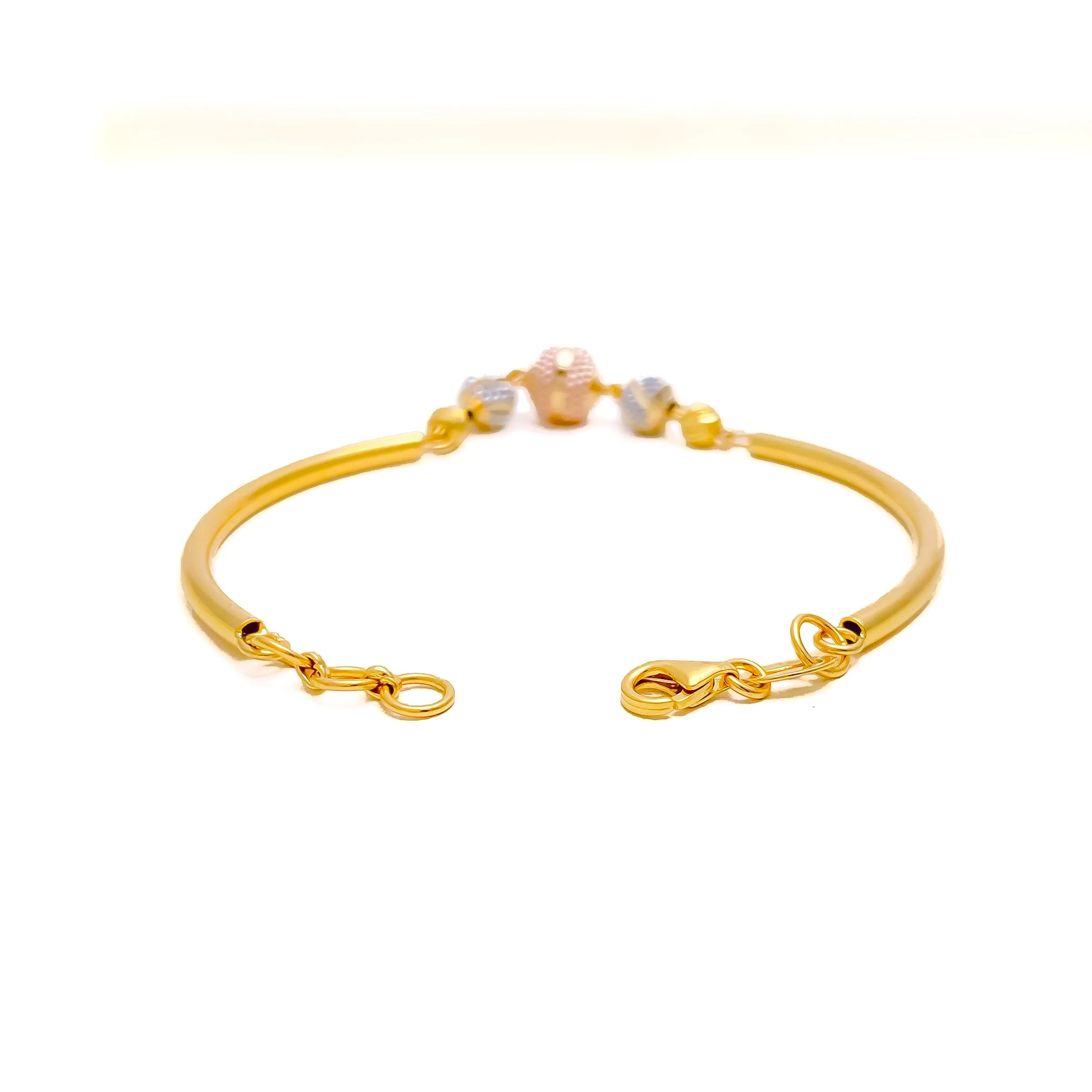 Dazzling Vibrant 22k Gold Orb Flexi Bangle Bracelet