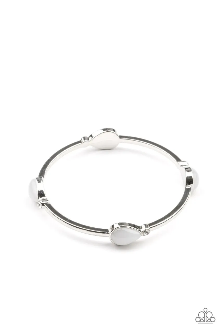 Dewdrop Dancing White Paparazzi Bracelet
