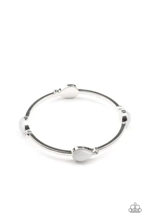 Dewdrop Dancing White Paparazzi Bracelet
