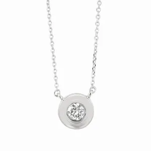 DIAMOND BEZEL NECKLACE 14K GOLD (0.3 CTW)