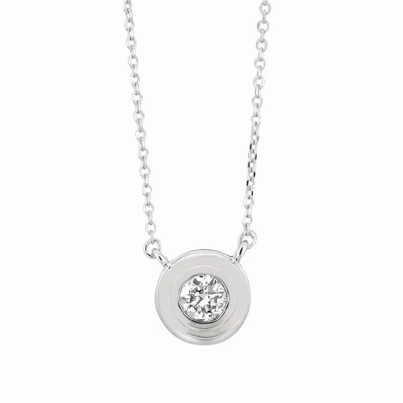 DIAMOND BEZEL NECKLACE 14K GOLD (0.3 CTW)