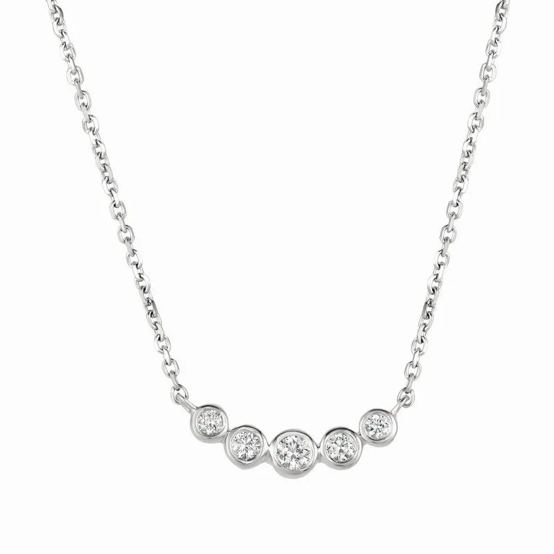 DIAMOND BEZEL SET NECKLACE 14K GOLD (0.33 CTW)