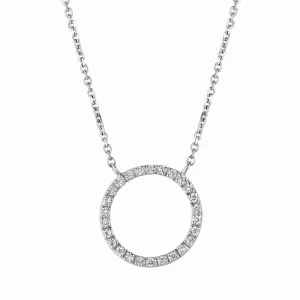 DIAMOND CIRCLE NECKLACE 14K GOLD (0.25 CTW)