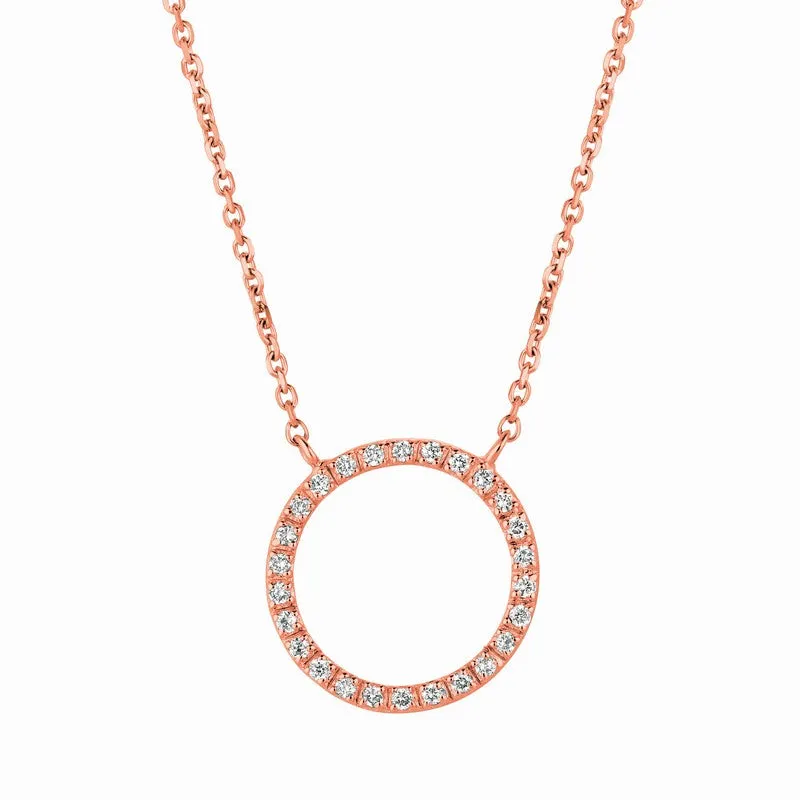 DIAMOND CIRCLE NECKLACE 14K GOLD (0.25 CTW)