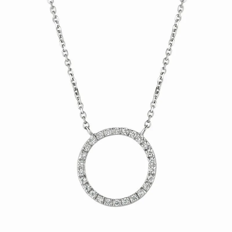 DIAMOND CIRCLE NECKLACE 14K GOLD (0.25 CTW)