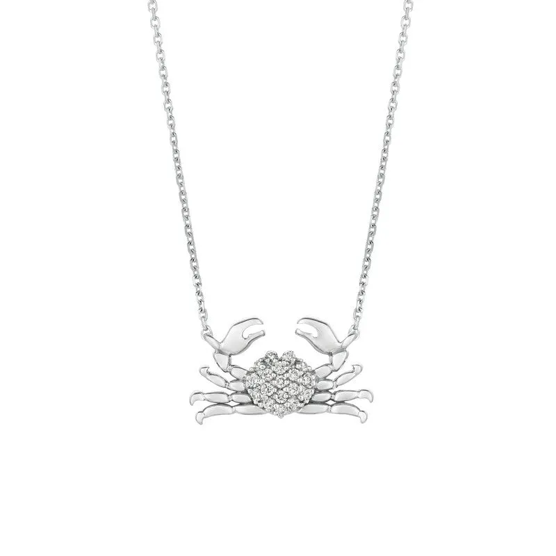 DIAMOND CRAB NECKLACE 14K GOLD (0.18 CTW)