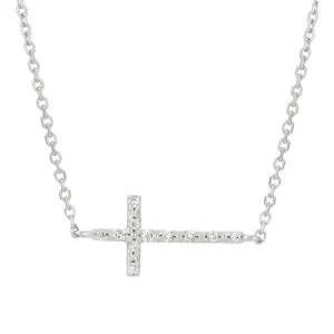 DIAMOND CROSS NECKLACE 14K GOLD (0.08 CTW)