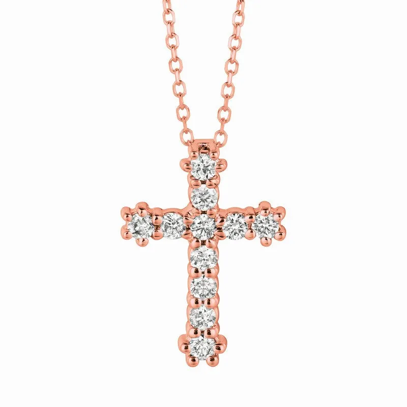 DIAMOND CROSS NECKLACE 14K GOLD (0.33 CTW) 4