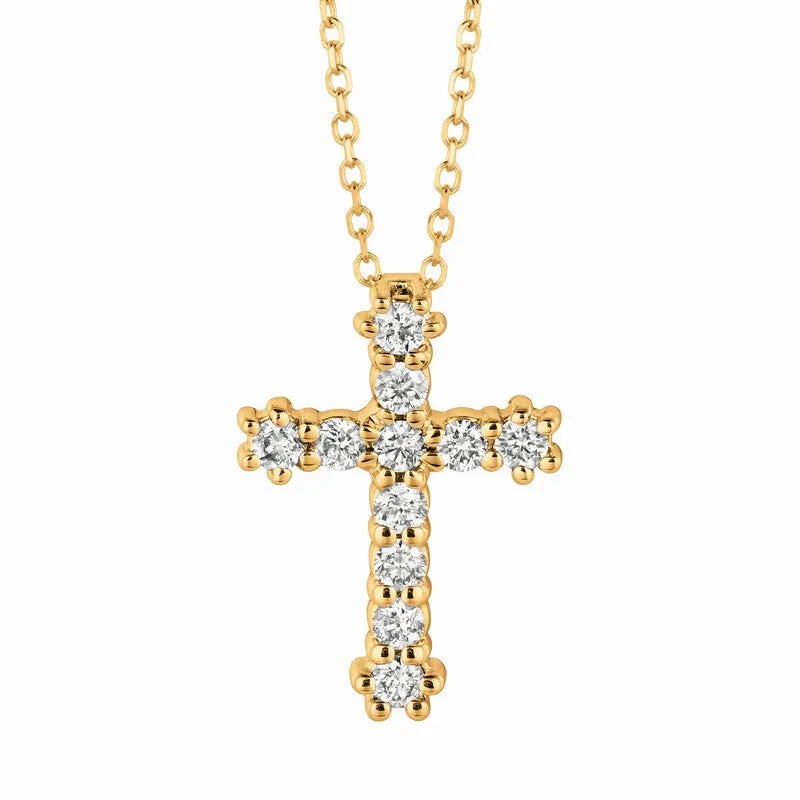 DIAMOND CROSS NECKLACE 14K GOLD (0.33 CTW) 4