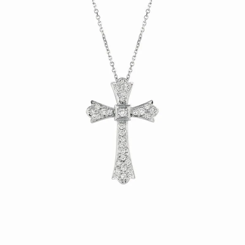 DIAMOND CROSS NECKLACE 14K GOLD (0.53 CTW) 1