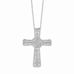 DIAMOND CROSS NECKLACE 14K GOLD (0.62 CTW)