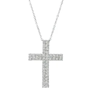 DIAMOND CROSS NECKLACE 14K GOLD (1.75 CTW)