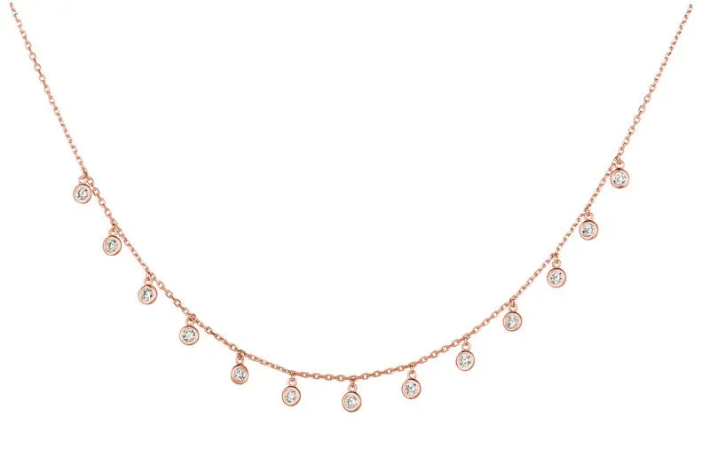 DIAMOND DROP NECKLACE 14K GOLD (2.5 CTW)