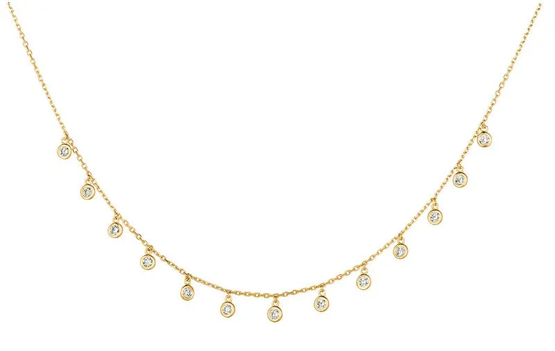DIAMOND DROP NECKLACE 14K GOLD (2.5 CTW)
