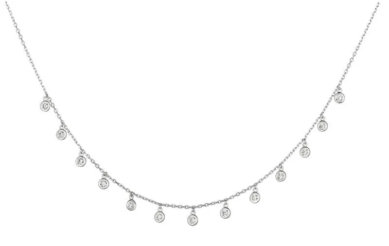 DIAMOND DROP NECKLACE 14K GOLD (2.5 CTW)